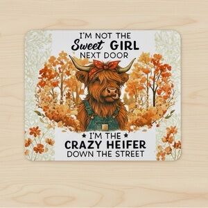 Crazy Heifer Sublimation Mousepad